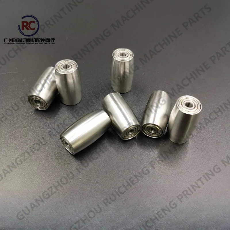 하이델베르그 CD74 용 1 피스 인쇄 기계 예비 부품 종이 압력 롤러 금속 22.6mm 긴 전면 핀치 롤러 L2.022.238