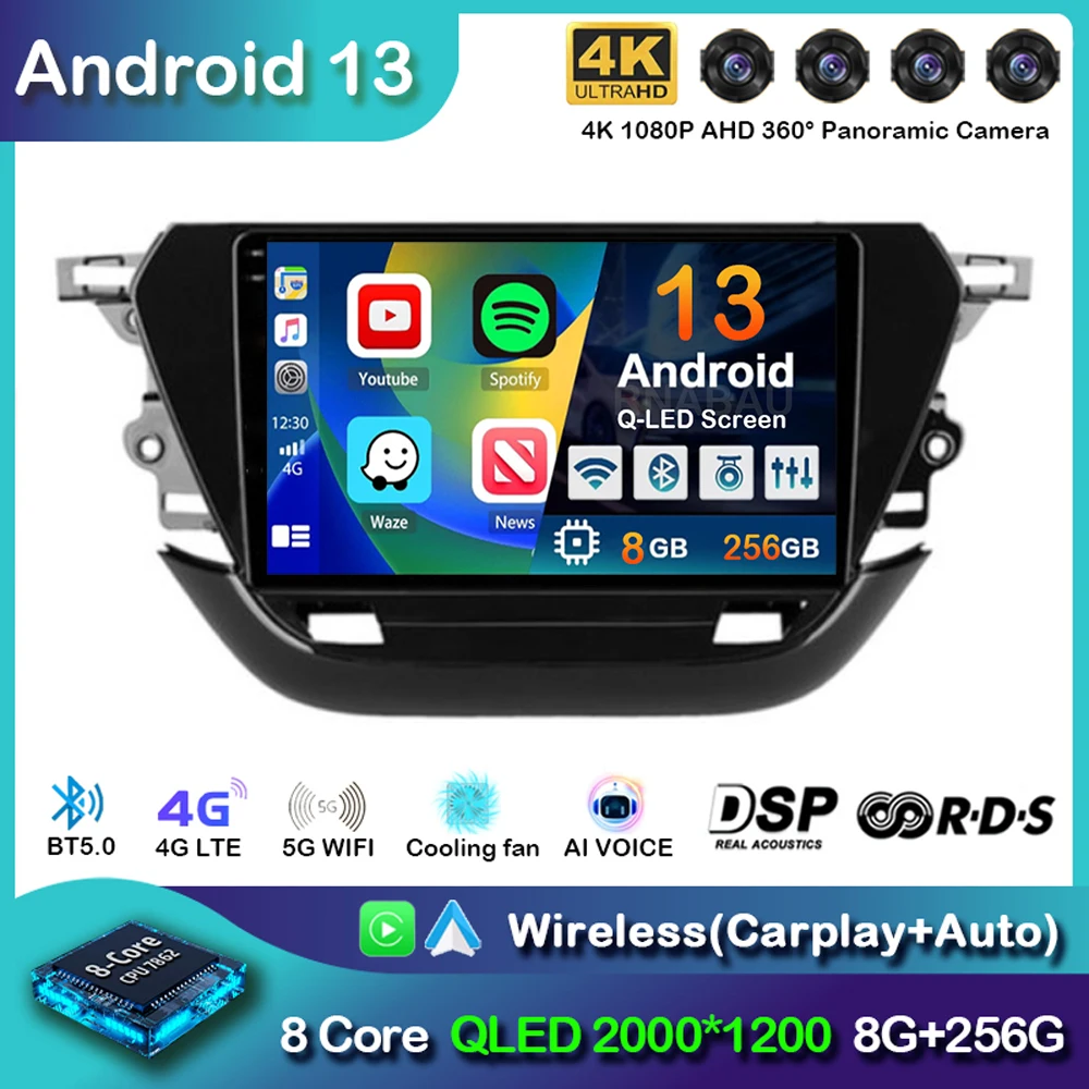 

Android 13 Carplay Auto 2din For Opel Corsa F 2019 - 2023 Autoradio Car Radio Multimedia Video Player Navigation GPS Stereo DSP