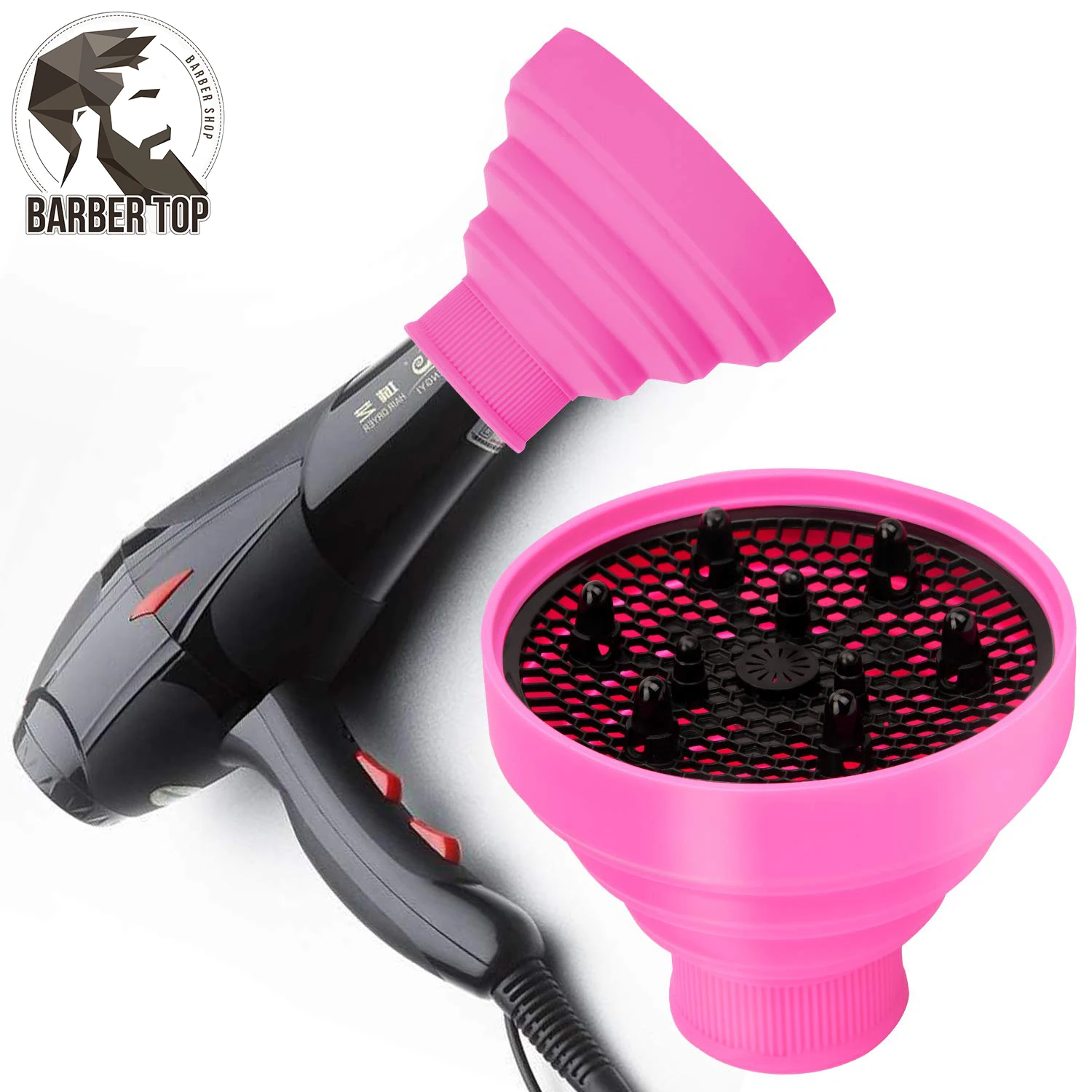 Universal Collapsible Hair Dryer Diffuser Attachment Foldable Portable Blow Dryer Diffuser Pink Professional Hair Styling Tools