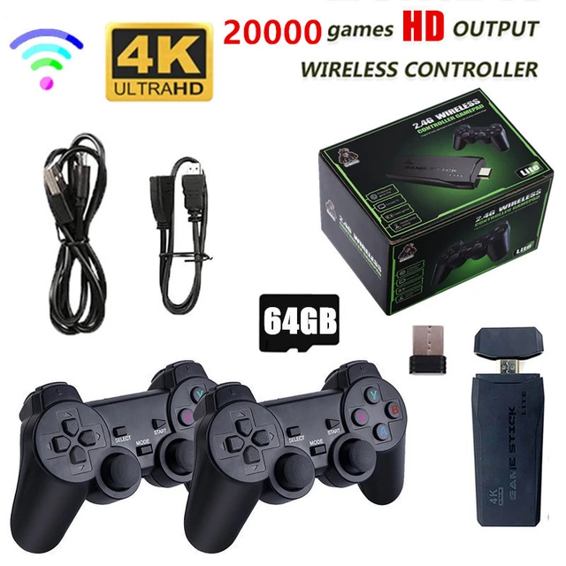 Video Game Console 64g Built-in 10000 Games Retro Handheld Game Console  Wireless Controller Game Stick For Ps1/gba Kid Xmas Gift - Video Game  Consoles - AliExpress