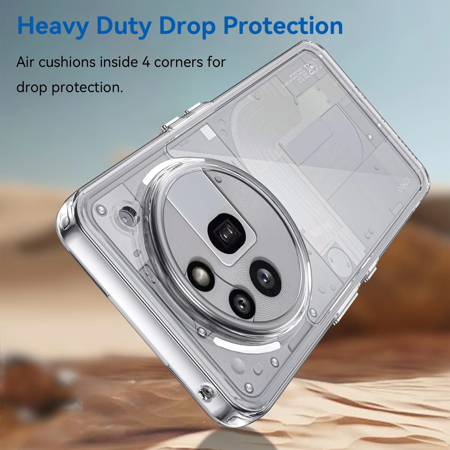 حافظات شفافة مضادة للسقوط من الأكريليك لهاتف لا شي...