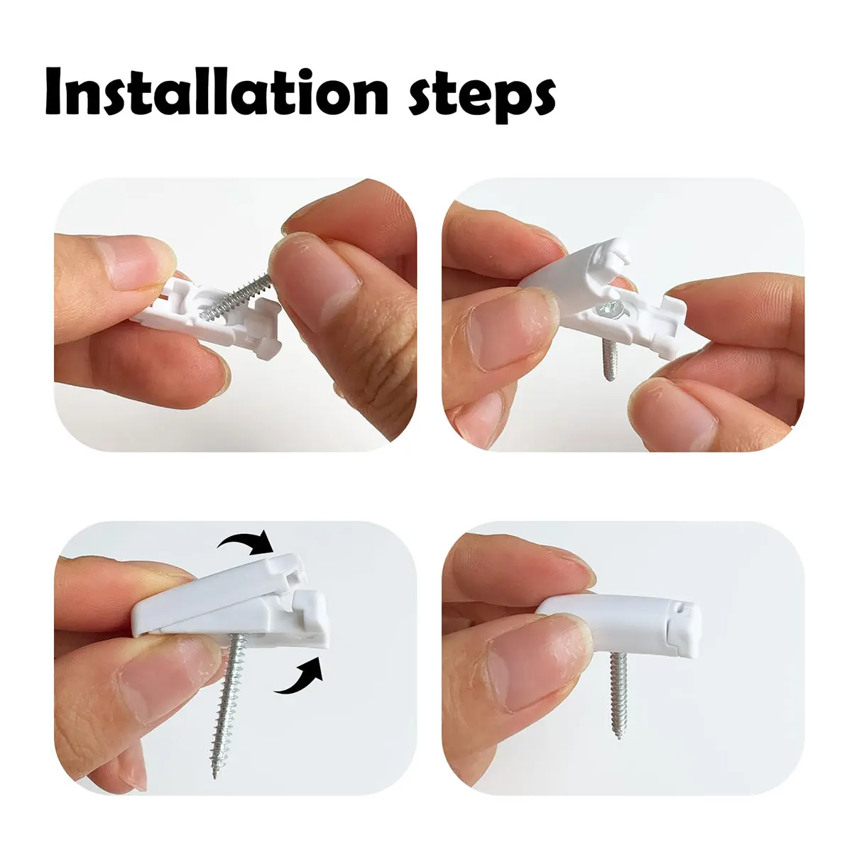 Curtain Accessories 6Sets Pleated Blind Spare Parts Clamp Carriers Tensioned Pleated Blinds For Adhesive Carriers And Front Adhesive Plates
