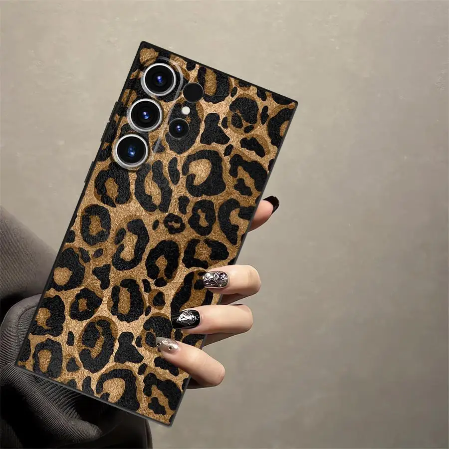 Vintage Leopard Print Soft Phone Case Cover
