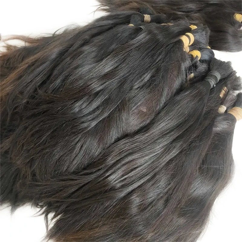 Human Hair Bulk For Braiding Straight Brazilian Virgin Human Hair Bulk No Weft For Braids Straight Natural Black