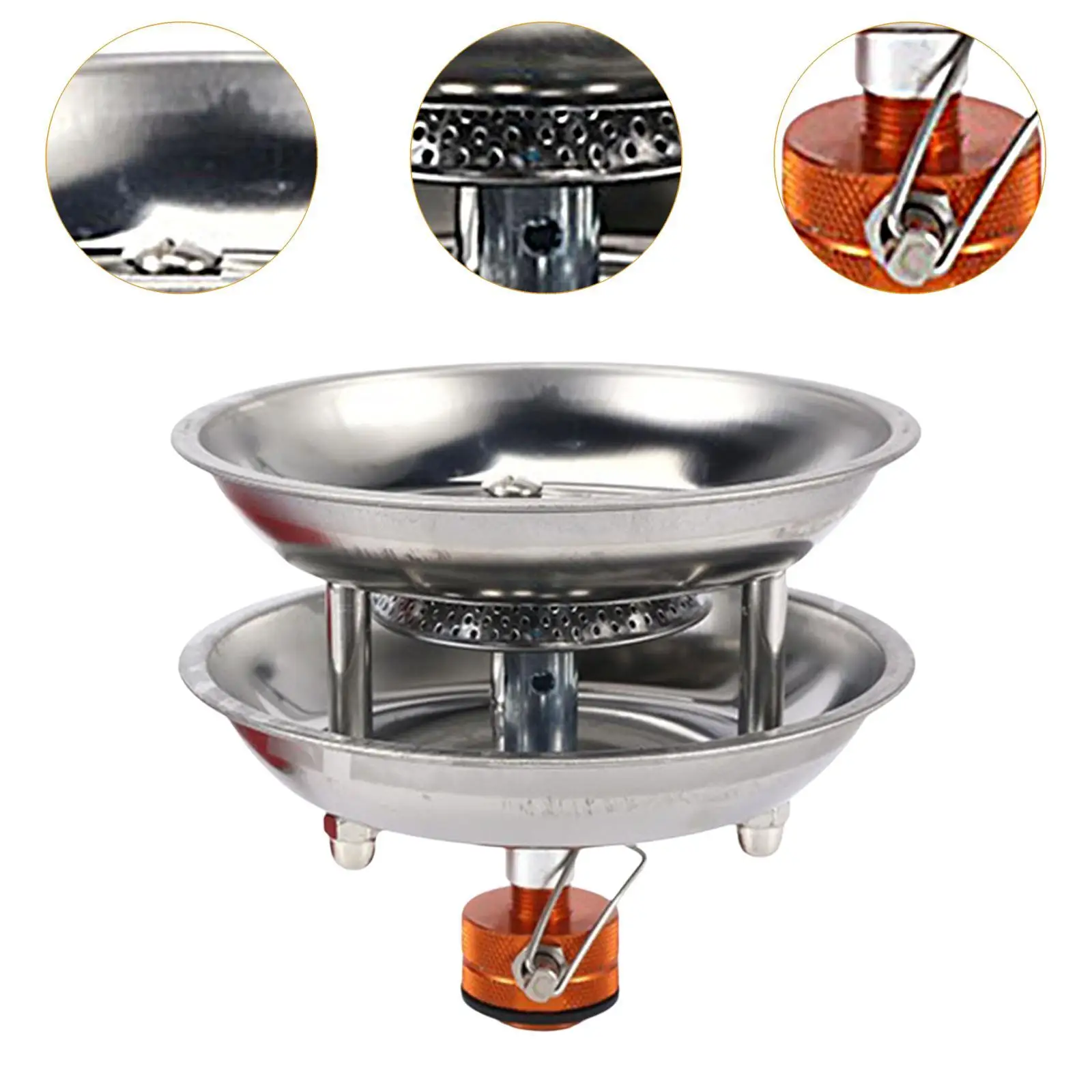 Charcoal Burner Lightweight Camp Furnace for Backpacking Hiking Picnic 5