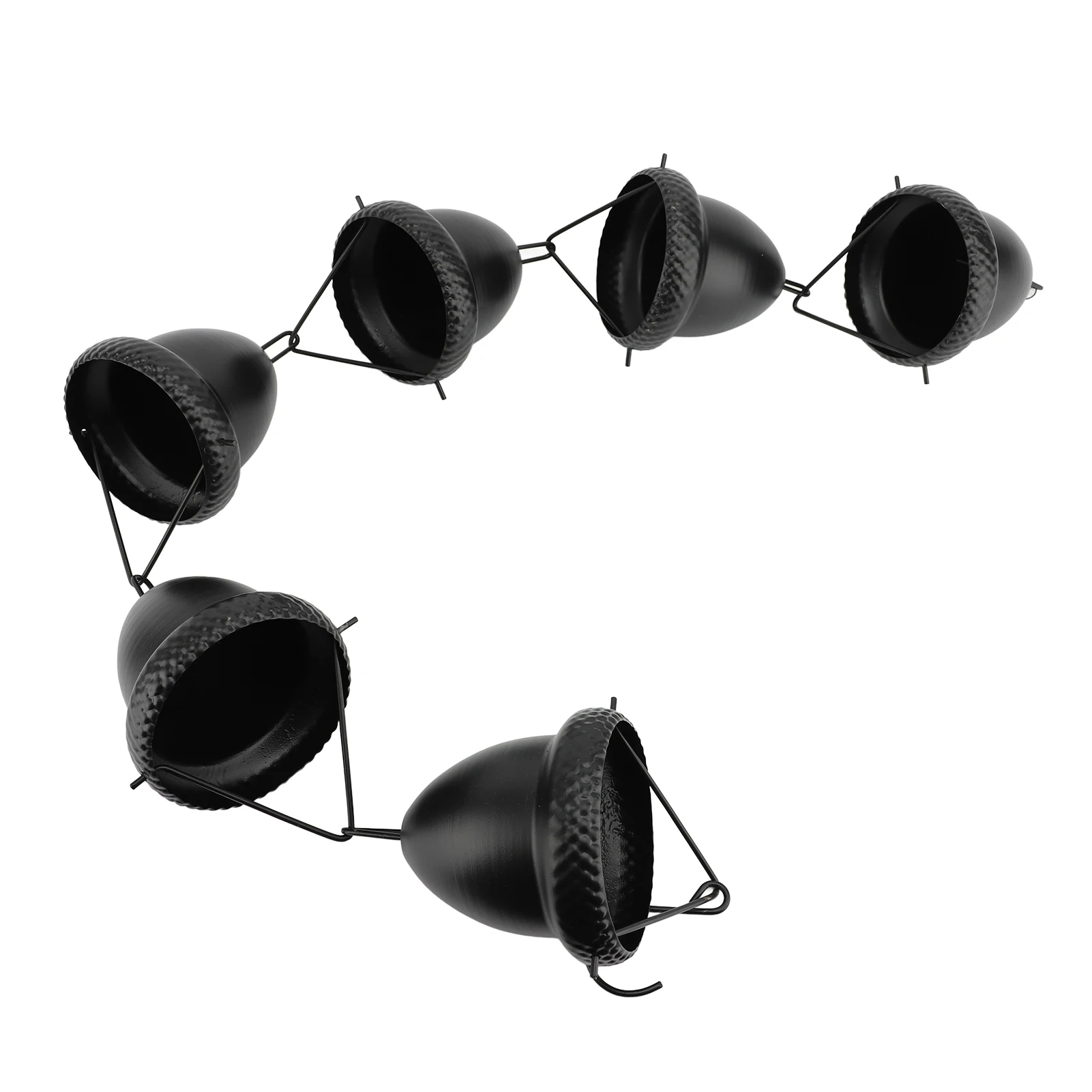 Rain Chain Acorn Large Cup Rain Catcher Chain 3.28ft Length Replacement Downspout for Gutters Garden Outdoor Decor Black