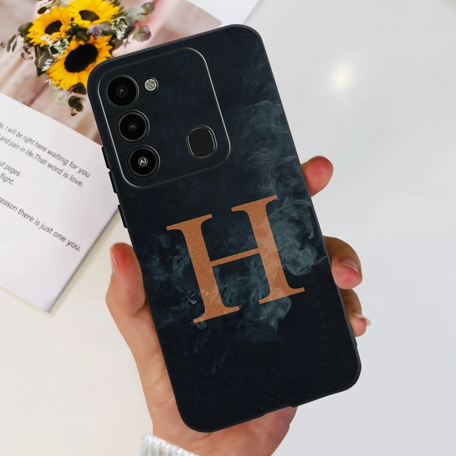 Luxury Letters Soft Silicone Phone Case for Tecno Spark Go and 8C