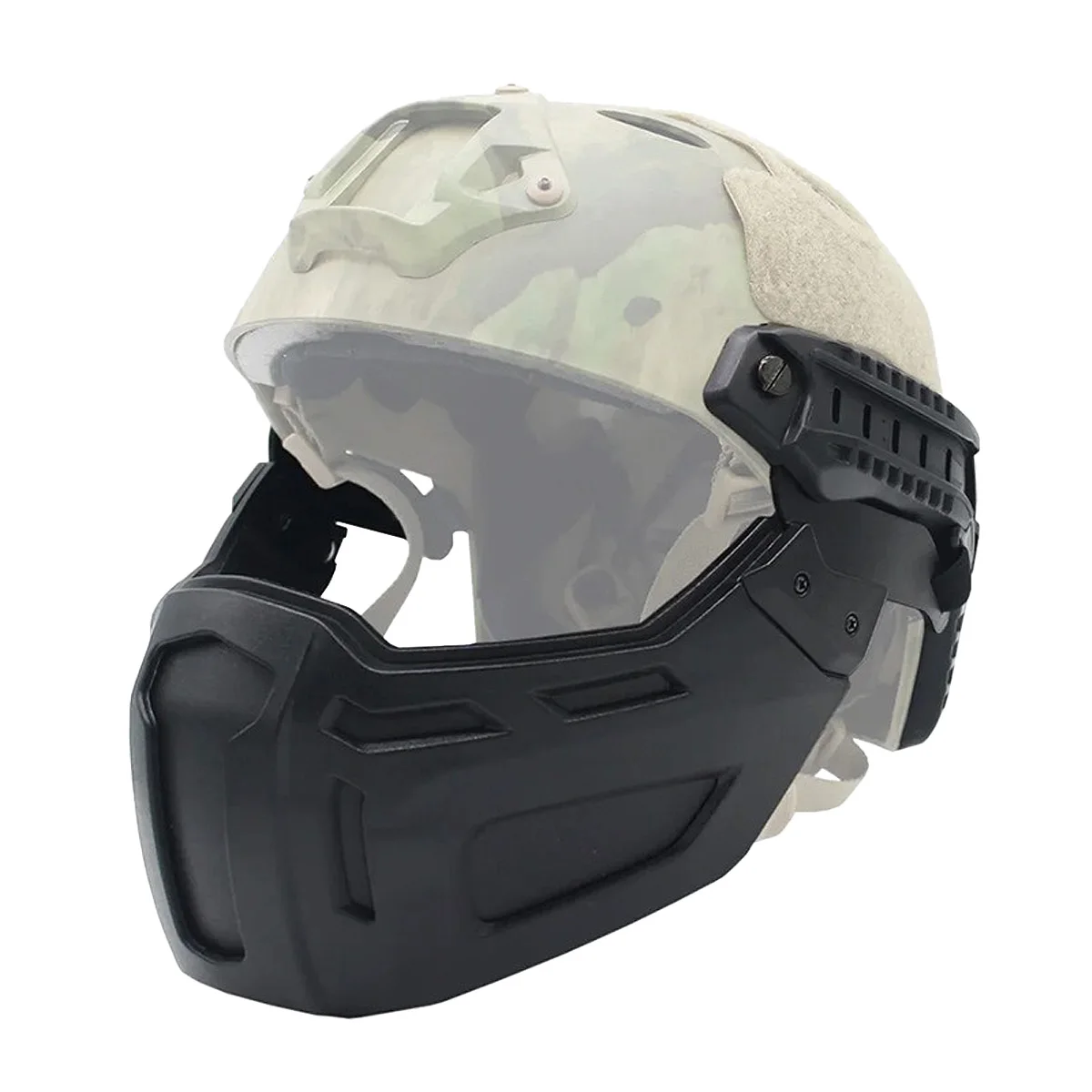 Tactical FAST Helmet Half Face Mask - Rear View