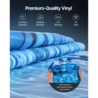 Revêtement de piscine ronde, 244x147 cm, doublure durable en vinyle de style superposition, calibre standard, résistant à l'usure, rétention d'eau, pour piscines hors sol à parois de 137 cm de hauteur 7