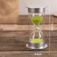 60 Minutes Colorful Silver Cover Creative Hourglass Anti-fall Sandglass Children's Toothbrush Timer Home Desktop Decoration Gift 2