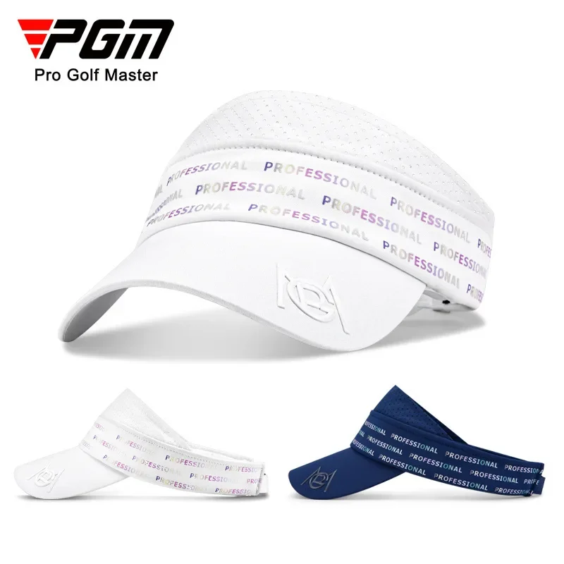 PGM Women Breathable Golf Peak Hats Ladies Letter Print Golf Sunscreen Cap Adjustable Sport Empty Top Hat Anti-sweat Casual Caps