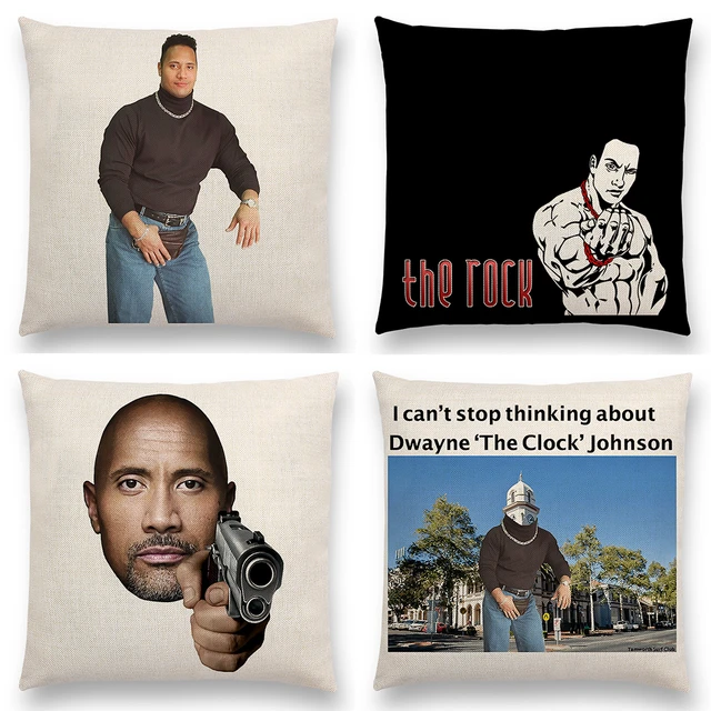 The Rock Face Cushion Cover for Home Decoration Funny Meme Throw Pillow  Cover 45x45 Polyester Sofa Pillow Case for Livingroom - AliExpress