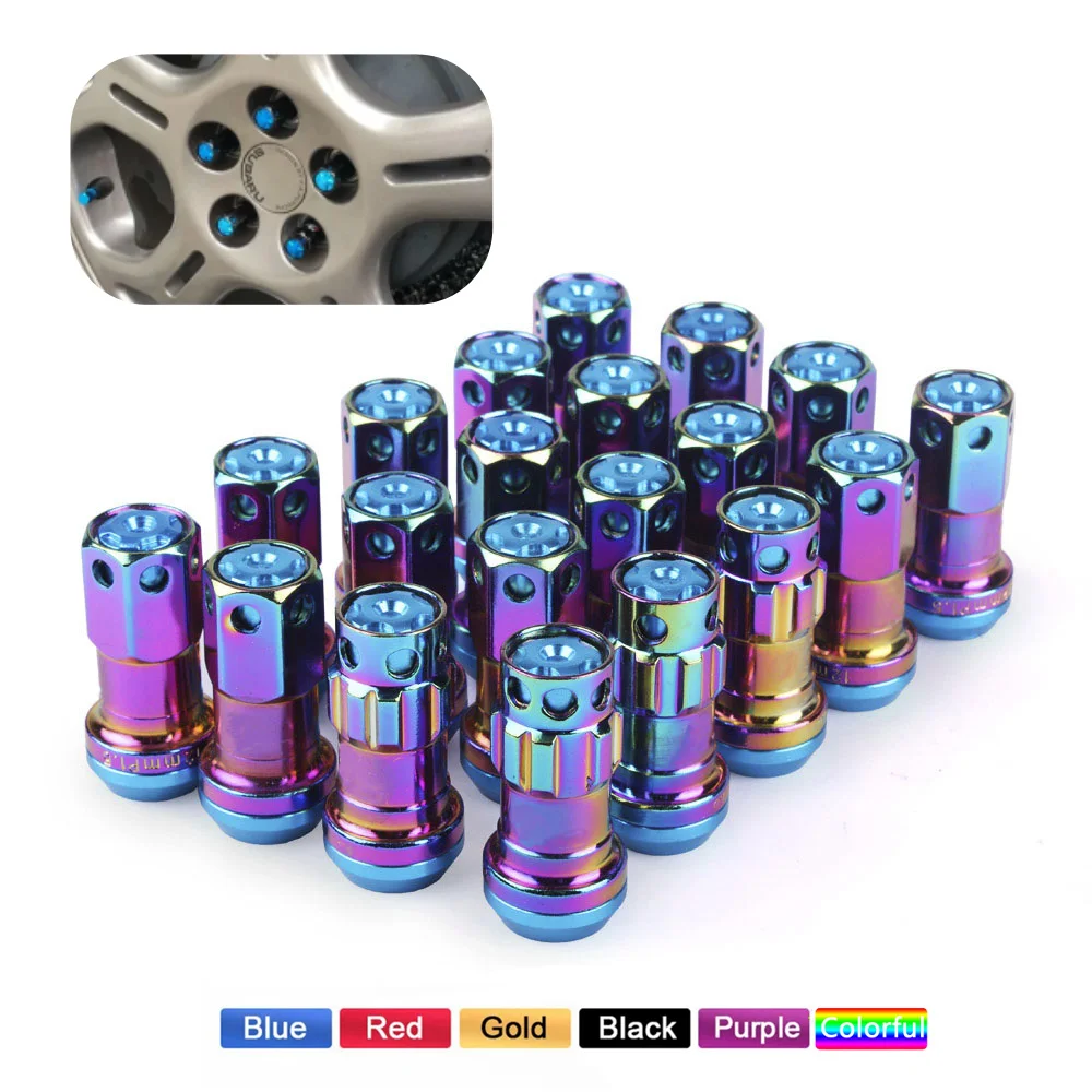 New R40 Style 44mm Wheel Nuts Steel M12x1.5/1.25 Racing Lug Nuts 20pcs
