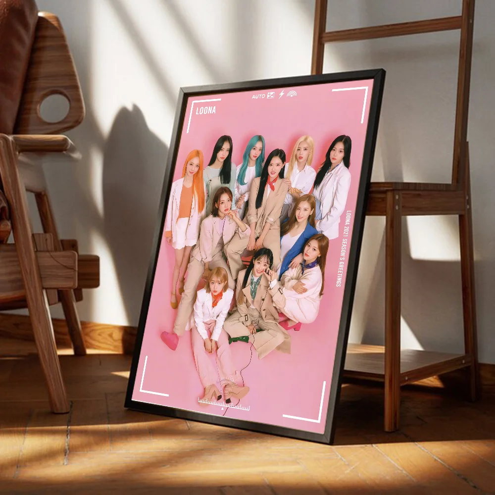 Latest Kpop L-Loona Self-adhesive Art Poster Whitepaper Prints
