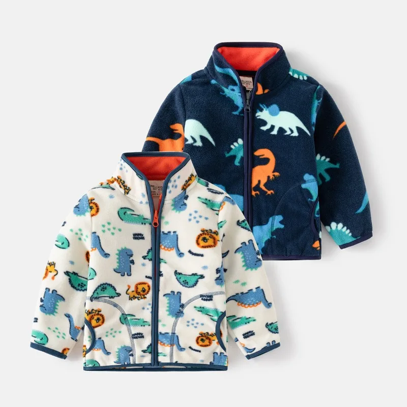 Kids Autumn Clothes Boy Girl Polar Fleece Coat 2-6Years