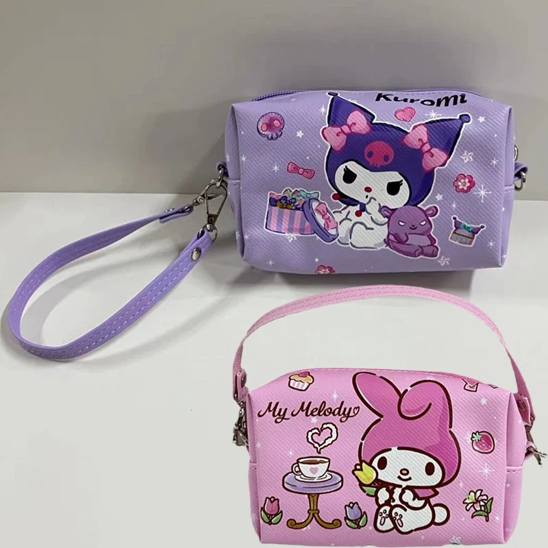 

Sanrios Kuromi Mymelody Cinnamoroll kawaii аниме мультфильм, Детские кошельки из искусственной кожи, сумочки для девочек, мини-кошелек для монет, кошелек, подарок