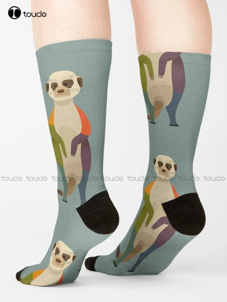 

Hello Meerkats Socks Winter Socks Personalized Custom 360° Digital Print Gift Harajuku Unisex Adult Teen Youth Socks Colorful
