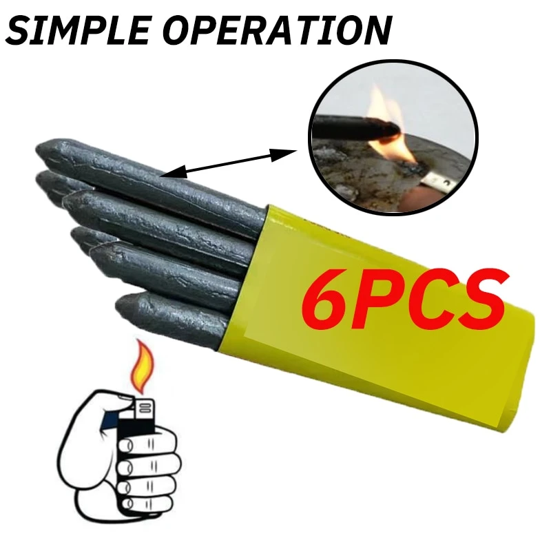 6PCS Copper and Aluminum Welding Rod Low Temperature Universal Lighter