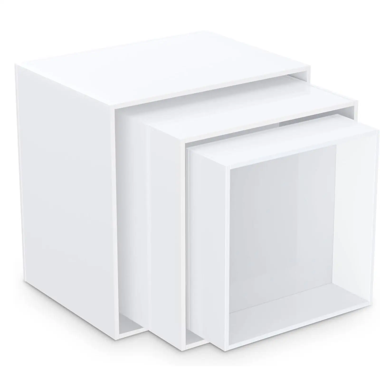 6x Acrylic Risers Display Stands with Hollow bottoms Buffer Risers for Food Collectibles Catering Jewelry Art Photography