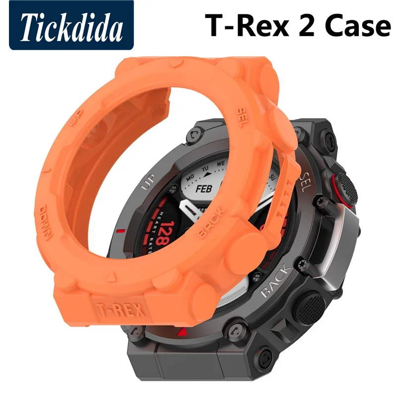

For Xiaomi Huami Amazfit T Rex 2 Silicone Case Clear Soft TPU Bumper Protective Cover for Amazfit T-Rex 2 Protector Shell Frame