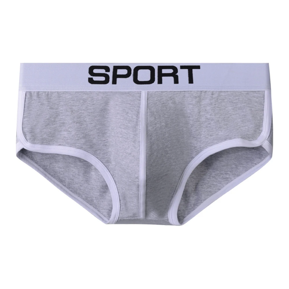 

Soft Cotton Men Sexy Underwear Briefs Low Waist Panties for Men Gray/Black/Red/White/Blue Lingerie Underwear