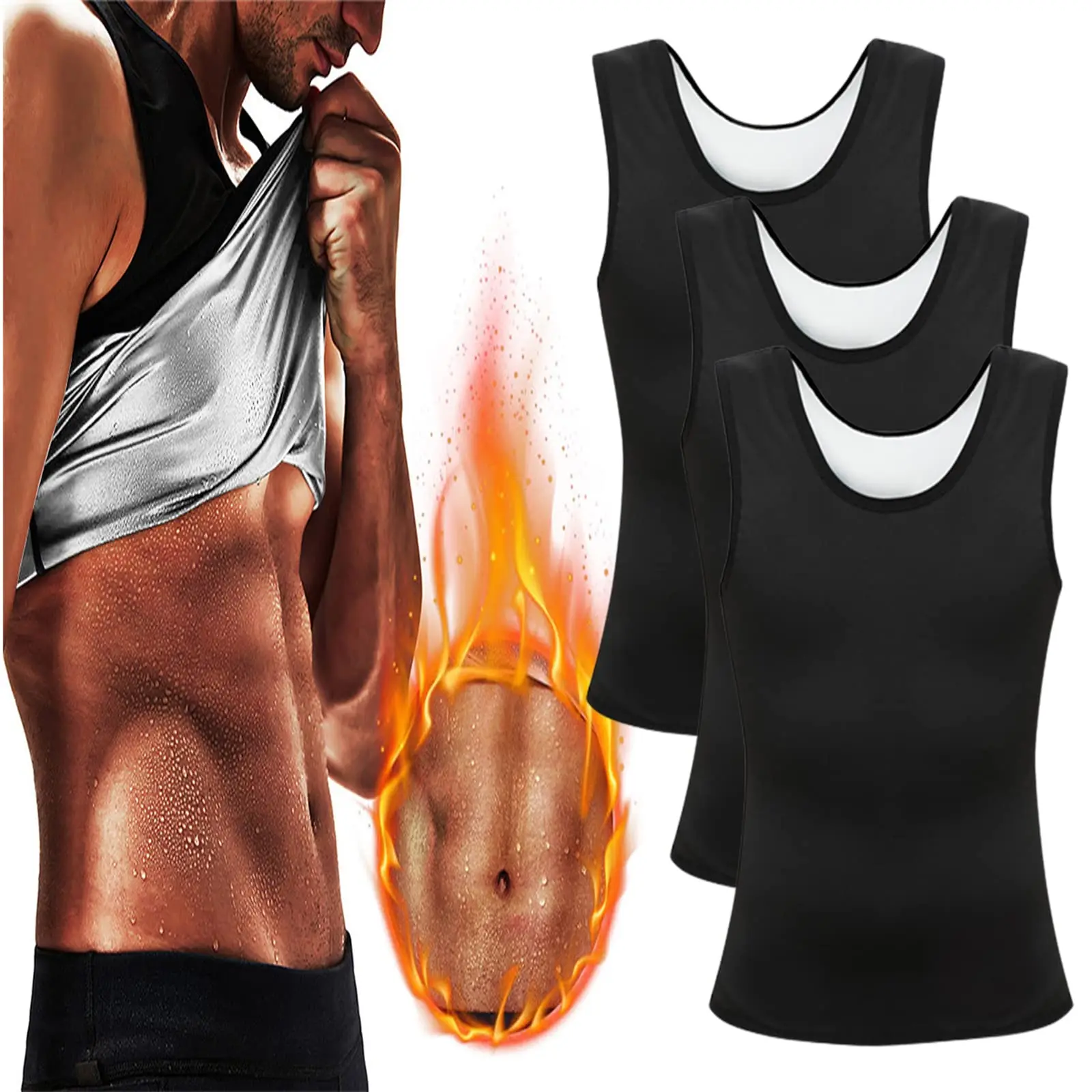 CGTFY Gynecomastia Compress Tank Top Men Slimming Body Shaper Vest