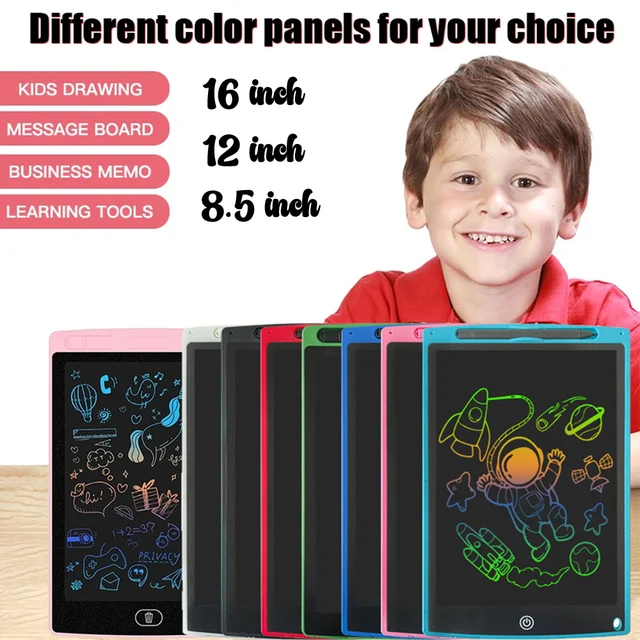 16/12 inch Colorful Drawing Tablet Writing Pad LCD Writing Tablet Doodle Board Toddler Toys for 3 4 5 6 7 8 Year Old Girls Boys 1