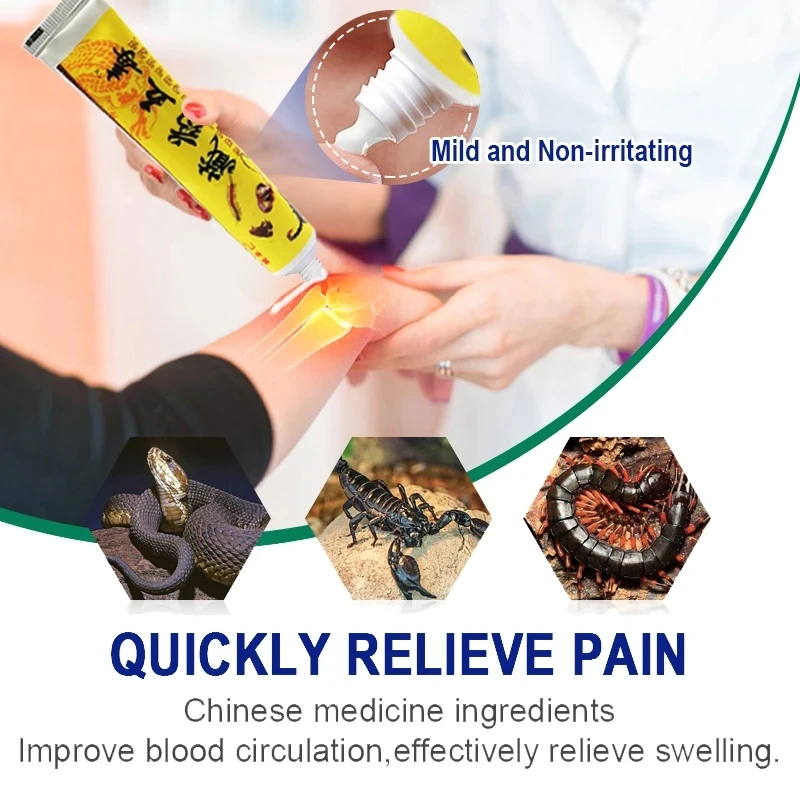 3pcs Scorpion Venom Pain Relief Ointment Knee Back Muscle Joint Ache Rheumatism Arthritis Neuralgia Herbal Treatment Cream
