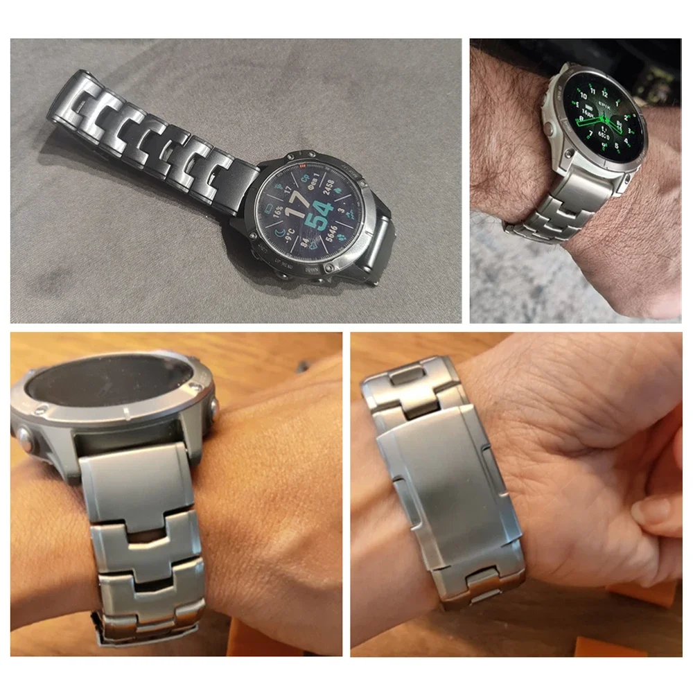 Premium Titanium QuickFit Watch Strap - 26mm/22mm, Durable Metal Band