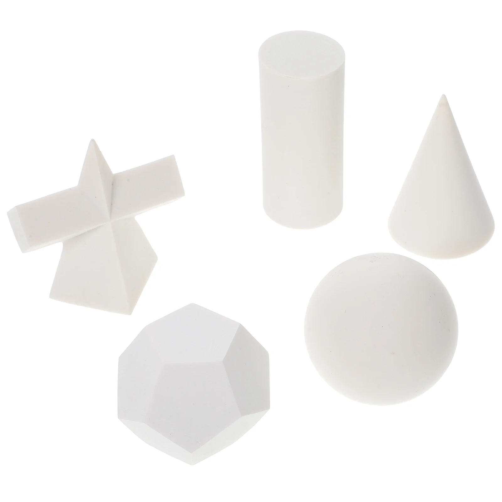 

5 Pcs Plaster Sketch Geometry Models Drawing Geometric Prop Resin Simulated Gypsum