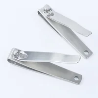 Sharp Durable Nail Clippers Set, 2pcs Carbon Steel Rotating Traditional Design Sanded Finish Curved and Straight Blades Ergonomi 2
