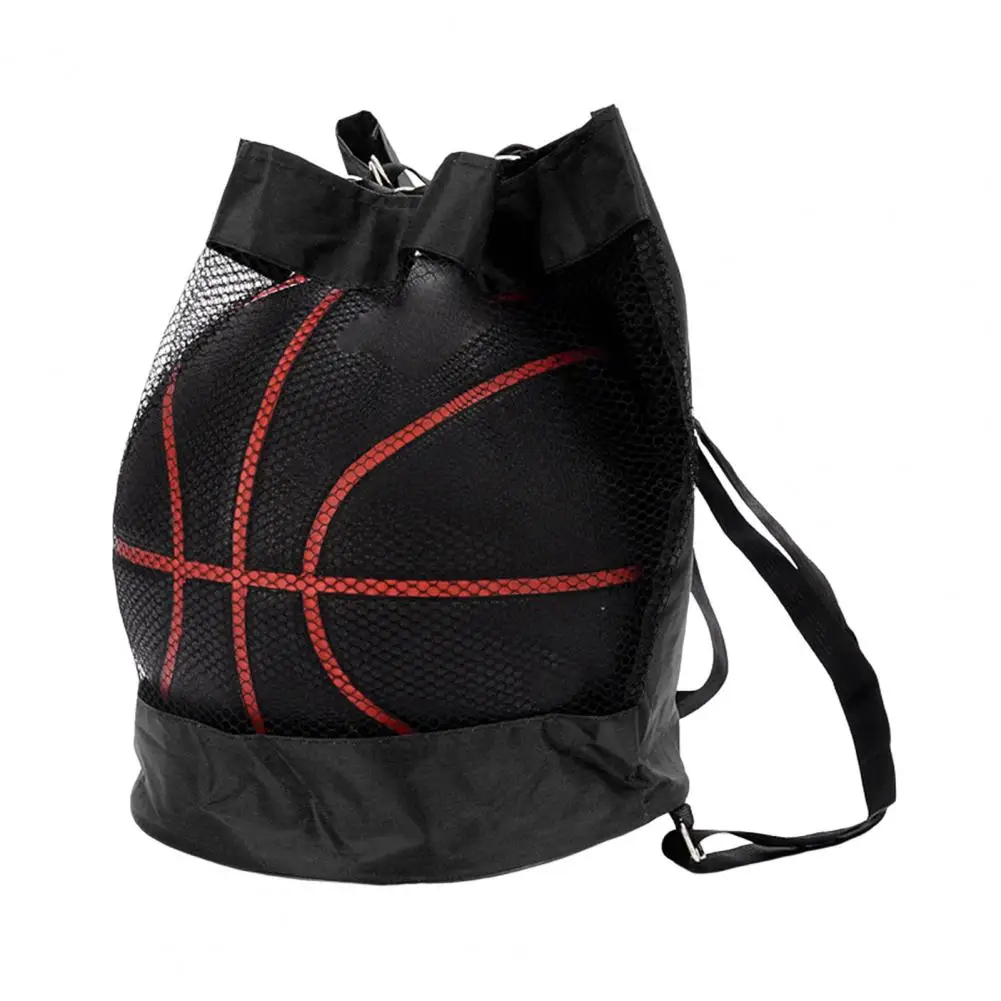 Basketball Backpack Half Net Drawstring Mouth Storage Ball Portable Adjustable Straps Backpack for Sports Soccer Storage Bags