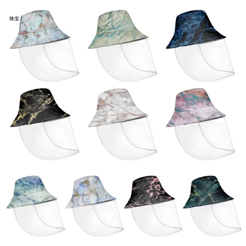 

X5QE Bucket Hat Color Hat Boho Fisherman Hat Anti-Spitting Shield