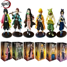 

Anime Demon Slayer Figure Kamado Tanjirou Nezuko Action Figures PVC Model Toys Zenitsu Figurine Inosuke Kimetsu No Yaiba Figura