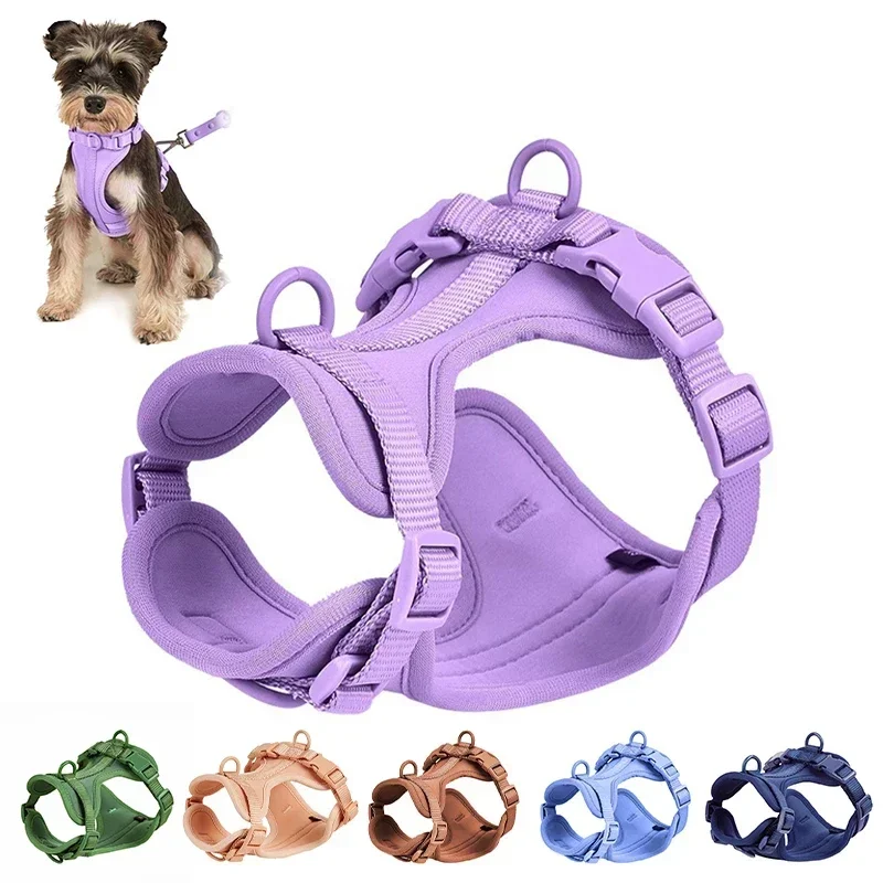 DogHarnessAdjustablePetChestDogHarnessBreathableVestTraining