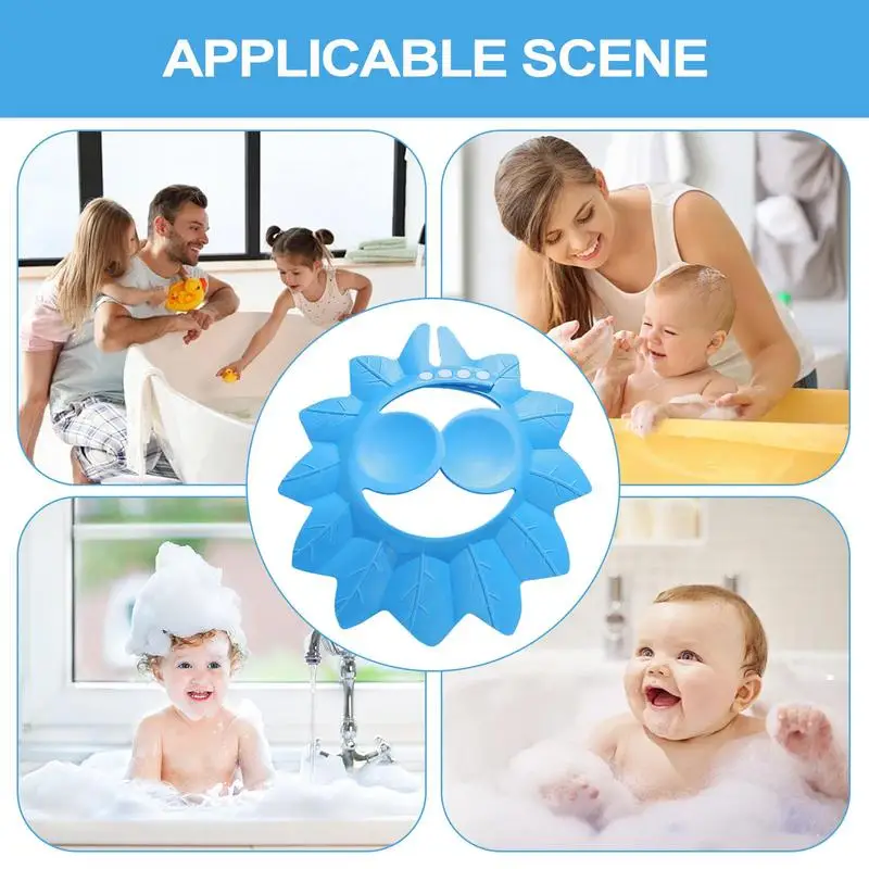 Baby Shower Cap for Washing Hair Bath Visor for Kids Adjustable Visor Hat Soft Washing Guard for Eye and Ear Protection for Kids