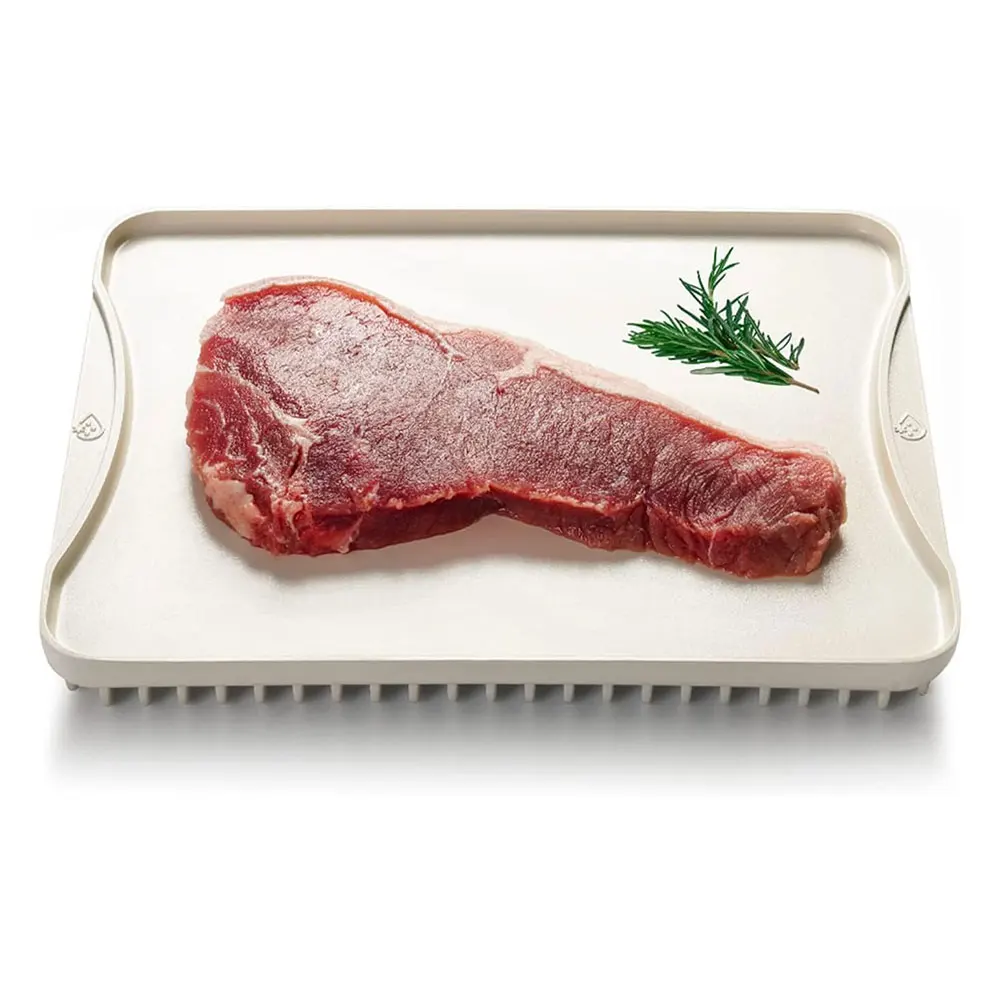 Fast Defrosting Tray For Frozen Meat Rapid and Safer Way of Thawing Food Defroster Plate Thaw by Miracle Natural Heating defrosting tray