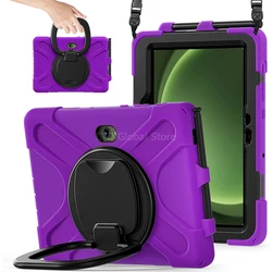 Rugged 360° Rotating Kickstand Tablet Case with Built - in Holder for Active4 Pro 10.1 (Purple)