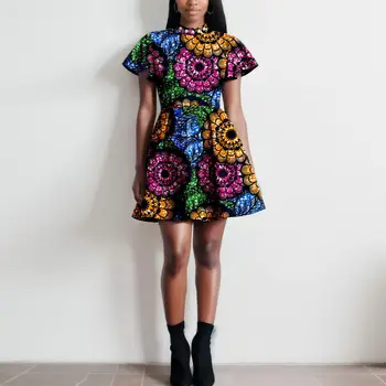 Alternative view of Amina Flare Sleeve Print Dress