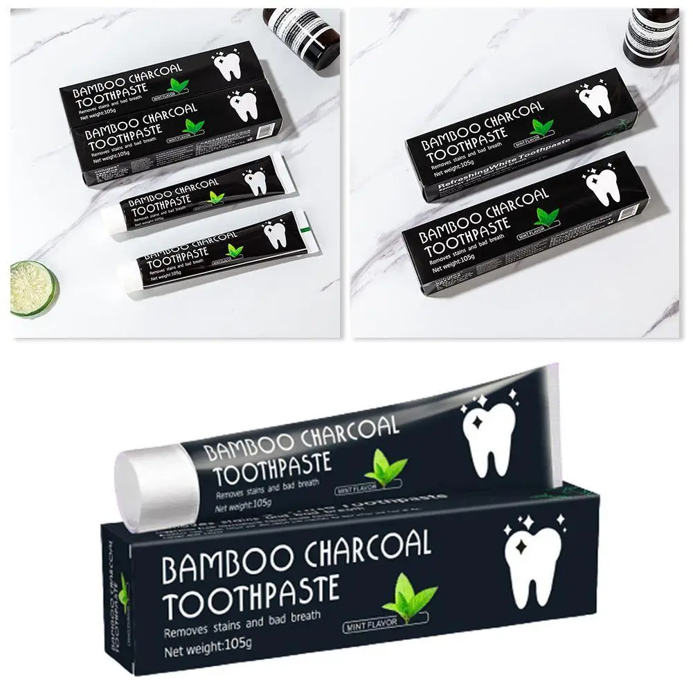 Teeth Whitening Essence Teeth Whitening Product Teeth Health Product 1pcs Bamboo Black Toothpaste Teeth Whitening Deep Clean