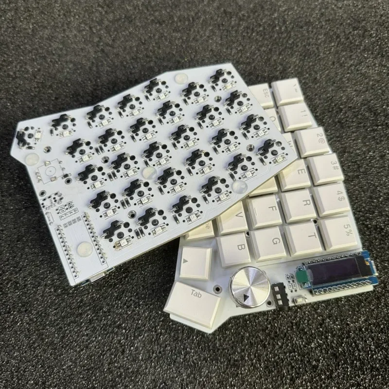 MiFuny Sofle Choc 분할 키보드, 커스텀 로우 축, Kaih 1530, RGB 핫스왑, VIA 변경 키, 게임 오피스 디자인용 4 레이어 레이아웃