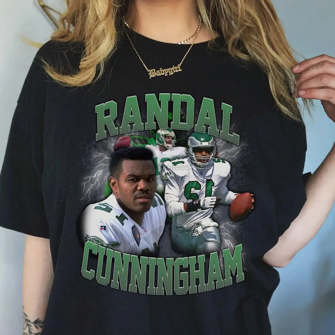 Randall Cunningham Shirt Randall Cunningham Vintage Hoodie Randall Bootleg  Sweatshirt Randall SweatShirt 90s Vintage Graphic Tee