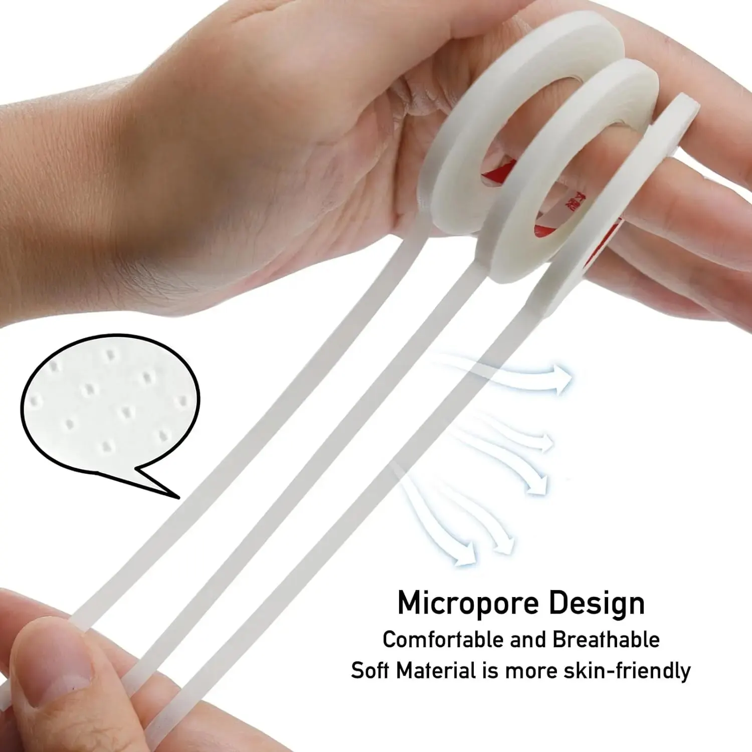 4mm Width Eyelash Extension Tape Makeup Breathable Anti-allergy Easy to Tear Micropore Tape Professional Lashes eyelash extension tape