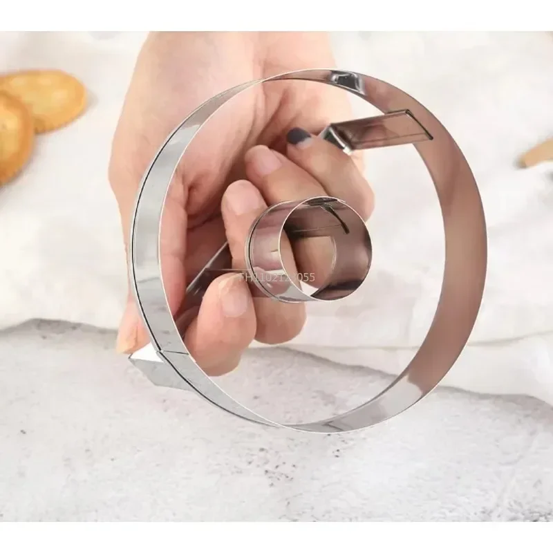 Desserts Bread Cutter Maker Kitchen Baking Mold Tool DIY Stainless Steel Donut Mold Cake Decorating Baking Tools