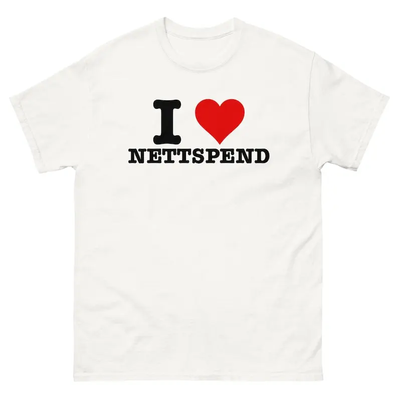 Black humor letters i love nettspend funny printed t shirt i heart