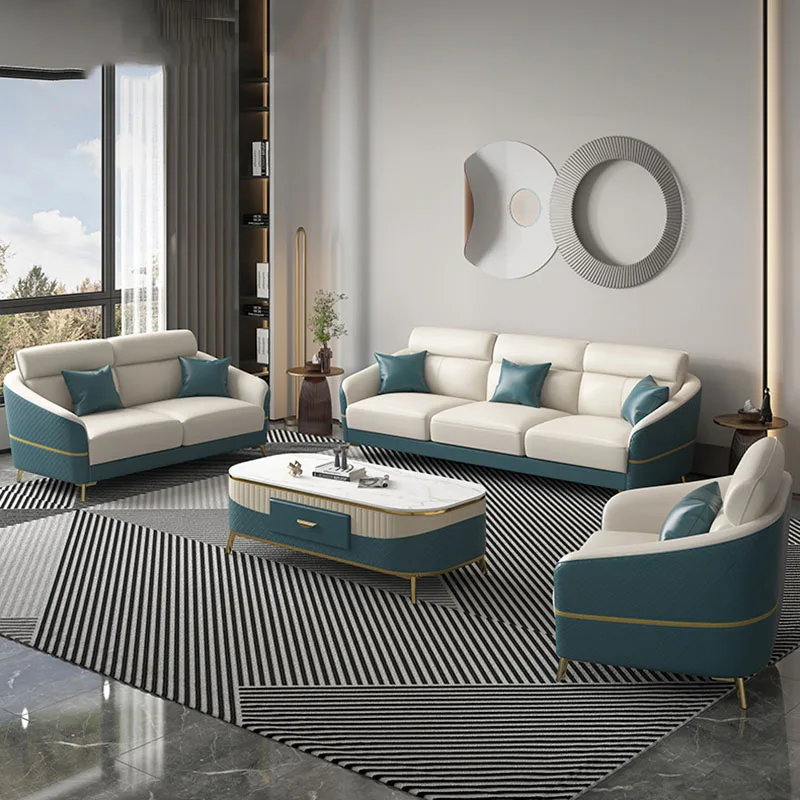 

Leather Covers Sofa Italian Nordic Waterproof Office Room Relax Classic Home Lazy Sofas Corner Divano Letto Bedroom Furniture