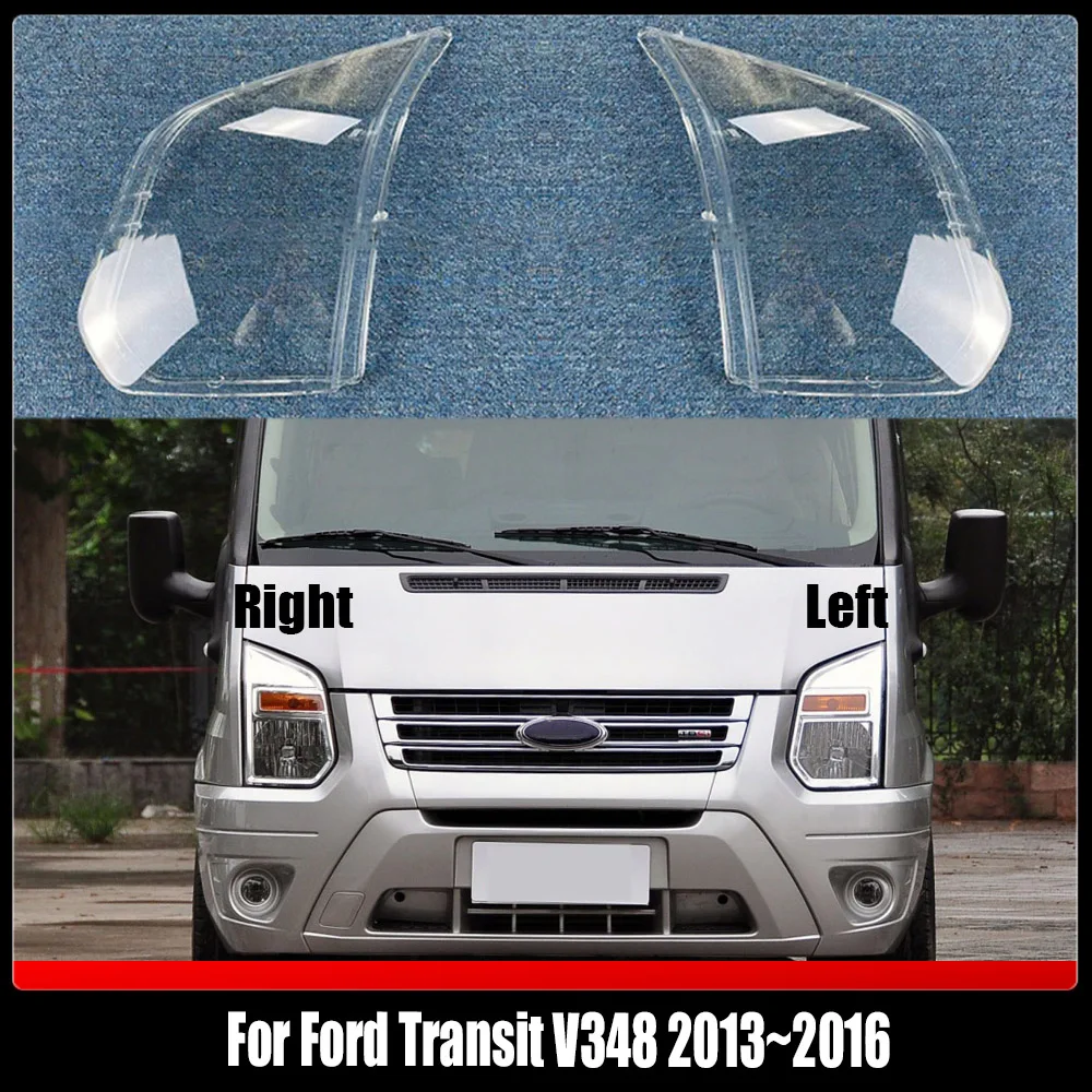 

For Ford Transit V348 2013~2016 Headlight Cover Transparent Lens Headlamp Shell Replace Original Lampshade Plexiglass