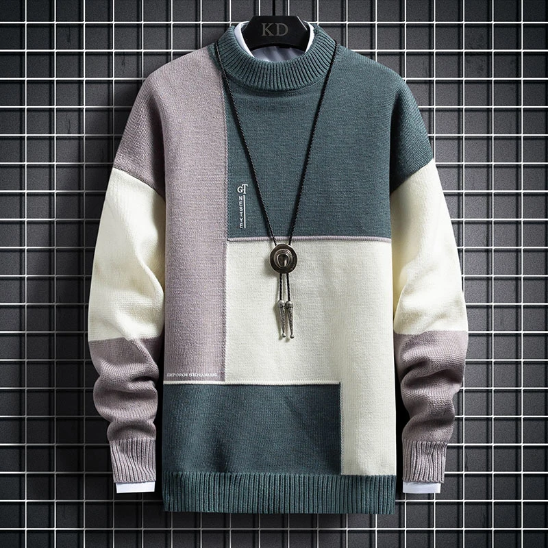 

2023 Autumn Winter Men's Cashmere Sweaters Fashion Warm Slim Fit Pullover Sweater Man Wool Knitted Jumper Pullovers Clothing