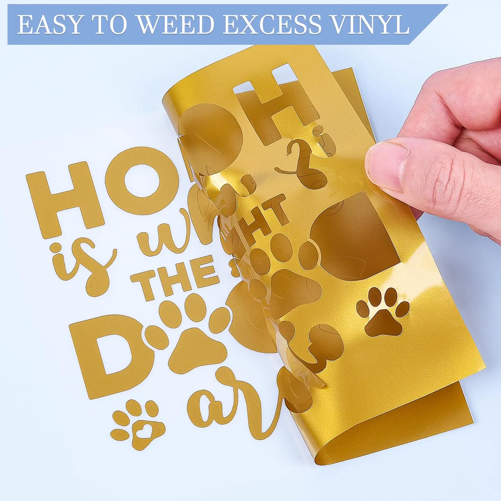 Golden Glossy Permanent Adhesive Vinyl Roll