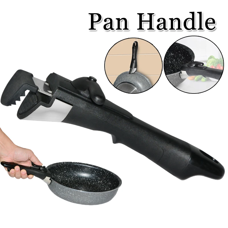 Tableware Detachable Replacement Clip Hand Grip Universal Ergonomic Kitchen Accessories Removable Pan Pot Handle for Cookware detachable pot handle pot clip